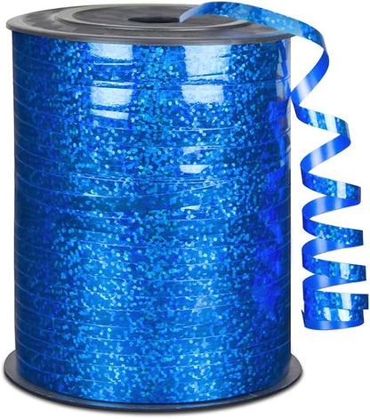 Premium Blue Shiny Curling Shiny Ribbon, 1/5" Wide x 500 Yards Christmas by KMERLIFE