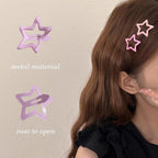 35 Pcs Colorful Star Hair Clips Non-slip Metal Snap Hair Clips and Barrettes for Girls and Women Cute Kawaii Star Hair Accessories Hairpins