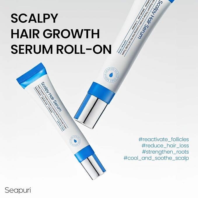 Scalpy Hair Growth Serum for Men & Women for Hair Loss & Regrowth | Scalp Treatment with Salicylic Acid, Menthol, Dexpanthenol | Non-Greasy, Lightweight (1.34 Fl Oz)