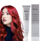 PureStyle 100ml Professional Permanent Hair Color Dye Cream Ammonia Free, Long Lasting Deep Red Color, 100% Gray Coverage, Natural Shine, For All Hair Types Easy At Home Application
