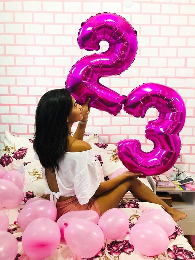 Number Balloons 40 Inch Rose Purple 1 Balloon - Image 2