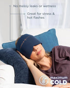 Tommie Copper BetterICE Head Wrap – Cold Compression Cap, Soft & Flexible Gel Ice Technology - One Size