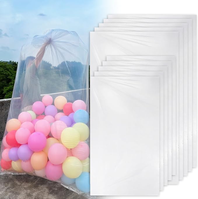 Kreapa 10 Pcs Large balloon bags, balloon transport bags transparent giant - Image 2