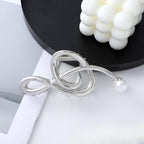 Music Note Hair Clips Metal Music Note Hair Claw Clips Musical Score Hair Claws With Pearl Large Clef Claw Clip Strong Hold Nonslip Hair Jaw Clip for Thin Thick Hair Stylish Hair Accessories for Women