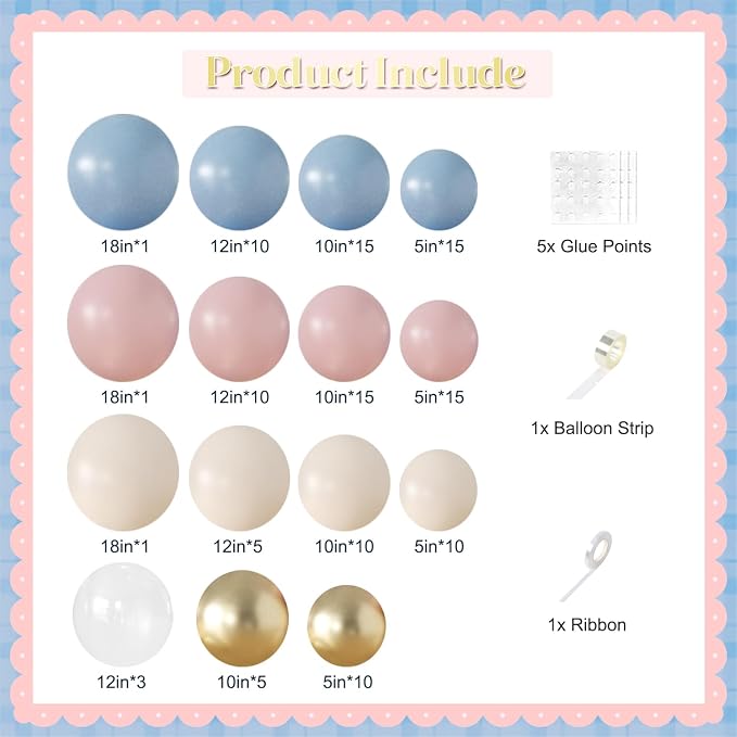 Gender Reveal Balloon Arch Kit for Gender Reveal Baby Shower Decorations | Pink - Image 2