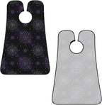 Beard Shaving Cape with Suction Cups, Sacred Geometric Symbol Purple Space Galaxy Stars Mystic Sun Moon Shave Bib, Non-Stick Waterproof Hair Catcher, Grooming Bib for Men Husband