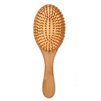 Lindale Wooden Hair Brush for Women Men, Natural Bamboo Detangler Paddle Hairbrush for Hair Growth Massaging Scalp, Reduces Static for Curly Hair with Ergonomic Handle Oval