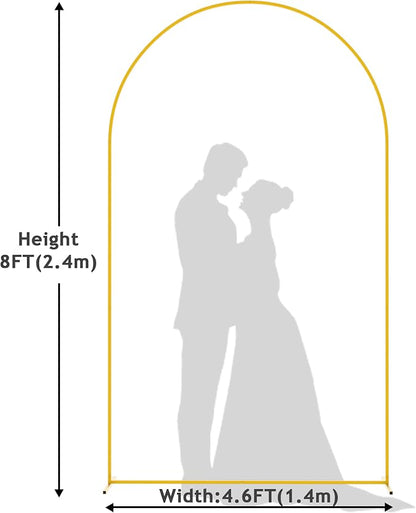 8FT Arch Backdrop Stand Gold Metal Wedding Arch Backdrop Stand | Metal Backdrop - Image 2