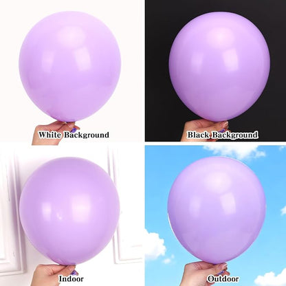 RUBFAC Pastel Purple Balloons Different Sizes Lavender Balloon 154pcs | Purple - Image 3