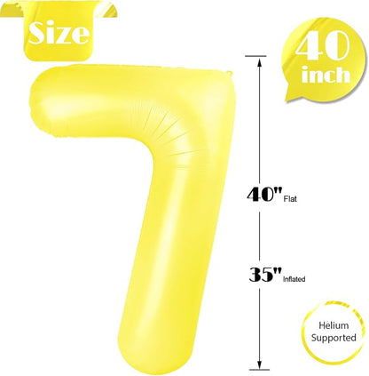 Yellow 7 Balloon - Image 5
