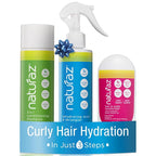 3-Step Moisture Burst System for Tight Curls & Coils with Curly Hair Shampoo, Leave In Conditioner Spray & Hair & Scalp Moisturizer – Softens Dry Hair, Detangles, Boosts Growth & Soothes Scalp