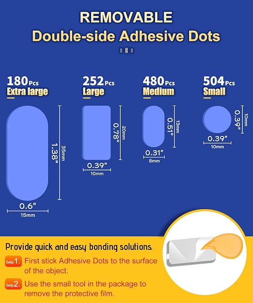 PHIXBEAR Small Mounting Putty No Residue, Strong Double Sided Glue Adhesive - Image 2