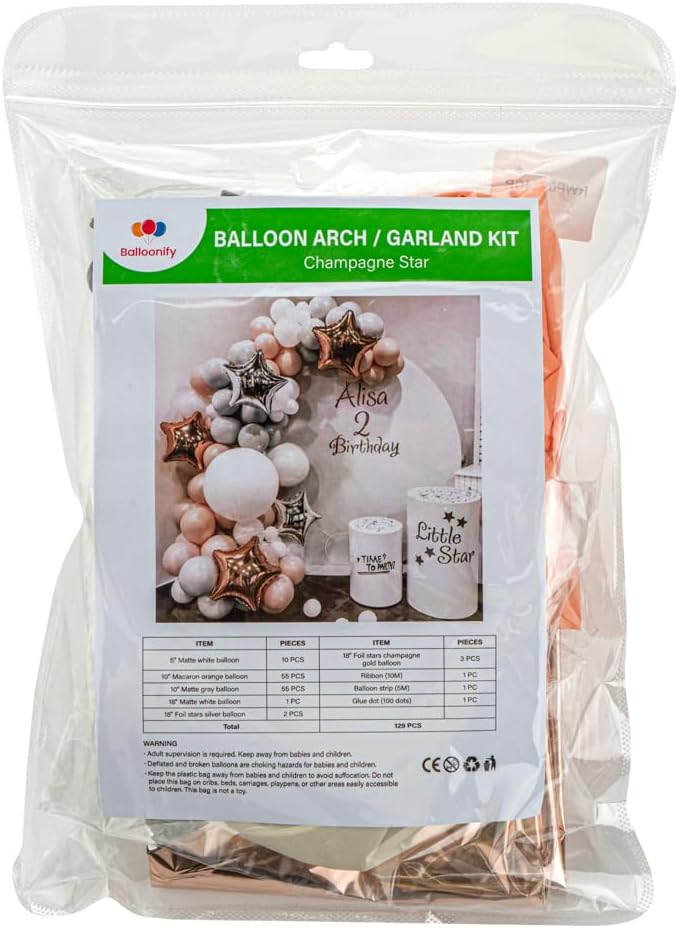 Restaurantware-Balloonify Balloon Garland Set, 1 Party Decoration Kit - Image 2