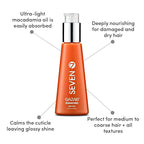 SEVEN Gazar Diamond Hair Serum for Frizzy and Damaged Hair Care, Anti Frizz, Smoothing, Shine Booster with Coconut & Macadamia Oil, Adds Heat Protection, Made in USA, 3.2oz