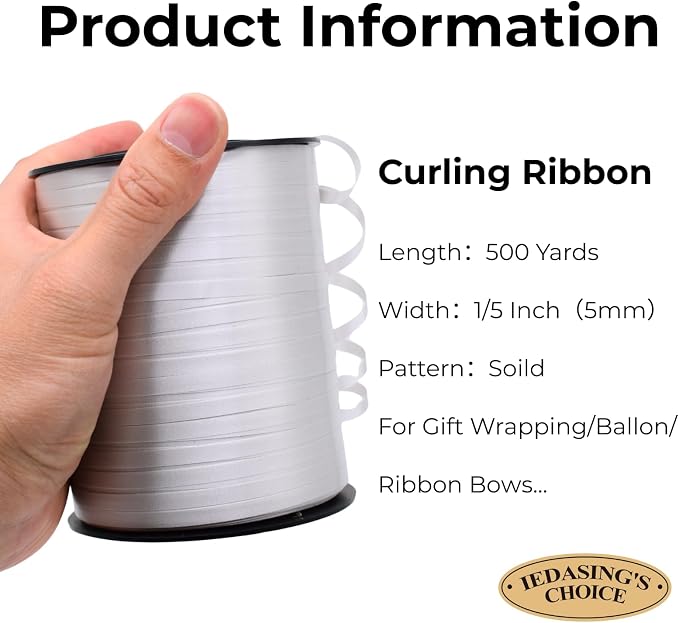 Curling Ribbon Orange Ribbon for Gift Wrapping 500 Yards x 1/5" Wide | Balloon - Image 2