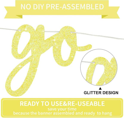 BEISHIDA Light Yellow Pre-Strung Go Shawty It's Your Birthday Banner Decor | - Image 3
