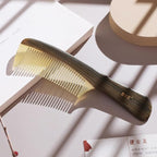 TAN MUJIANG Hair Comb Natural Wood and Horn Anti-static YTBJ2-3 1pc