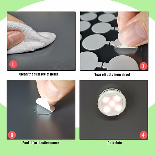 200 Pcs Sticky Tack, Double Sided Sticky Dot, No Trace Poster Adhesive Putty - Image 4
