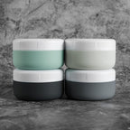 Travel Containers for Toiletries, Silicone Cream Jars BPA-Free, Leak-proof 1.35oz Travel Size Containers, Portable Size Silicone Jars with Lid for Cosmetic Face Hand Body Cream (4 Pack)