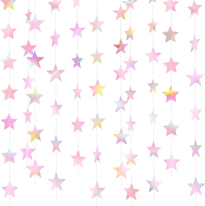 Patelai Glitter Star Garland Banner 2026 Graduation Decor 130 Feet Star Hanging by Patelai