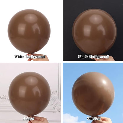 RUBFAC Brown Balloons Different Sizes Light Brown Party Balloon 154pcs | - Image 4