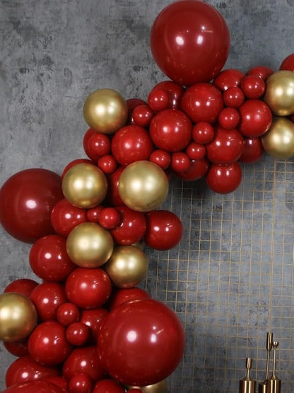 MEBAY Black Gold Red Balloons Garland Arch Kit, Wedding Backdrop, Baby Shower - Image 4