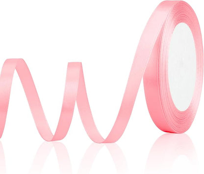 Pink Ribbon for Gift Wrapping 3/8 in 25 Yards Light Pink Satin Ribbon for by OALCQ