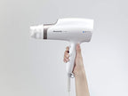 Panasonic Nanoe Salon Hair Dryer with Oscillating QuickDry Nozzle, Blow Dryer with Diffuser and Concentrator Attachments, 3 Speed Heat Settings for Easy Styling and Healthy Hair - EH-NA67-W (White)
