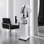 DNYSYSJ Salon Hair Steamer, White Nano Mist Hair Steamer Multi-Functional Nano Hair Color Processor Two Caps Hair Oil Machine, 650W Vertical Hair Steamer for Hair Salon Deep Hair Care Repair, Basics