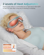 RENPHO Eye Massager with Heat, Christmas Birthday Gifts for Women Mom, FSA Eligible HSA Eye Mask for Migraine, Smart Sleep Mask for Dry Eyes Relax, Reduce Strain for Men Dad Her Him Blue
