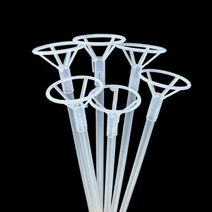 Balloon Sticks with Cups 30 Packs, 16inch Long Clear Bobo Balloon Holder by Wliwwo