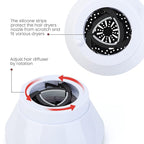 Segbeauty Universal Travel Hair Diffuser, Collapsible Foldable Hair Dryer Attachment Portable for Salon Blower Wavy Curly Hair, Professional Adjustable Fast-drying for Blow Dryer 1.5"-3.22" Nozzle