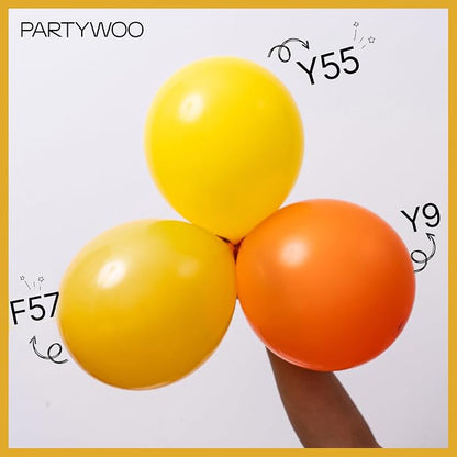 PartyWoo Mustard Yellow Balloons 100pcs 12 Inch Boho Netural Fall Balloons - Image 5