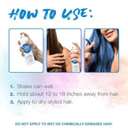 Punky Temporary Hair Color Spray – Bengal Blue, Instant Vivid Temporary Hair Dye for Women, Wash Out, Hair-Color Spray, 3.5 oz, 2 Pack