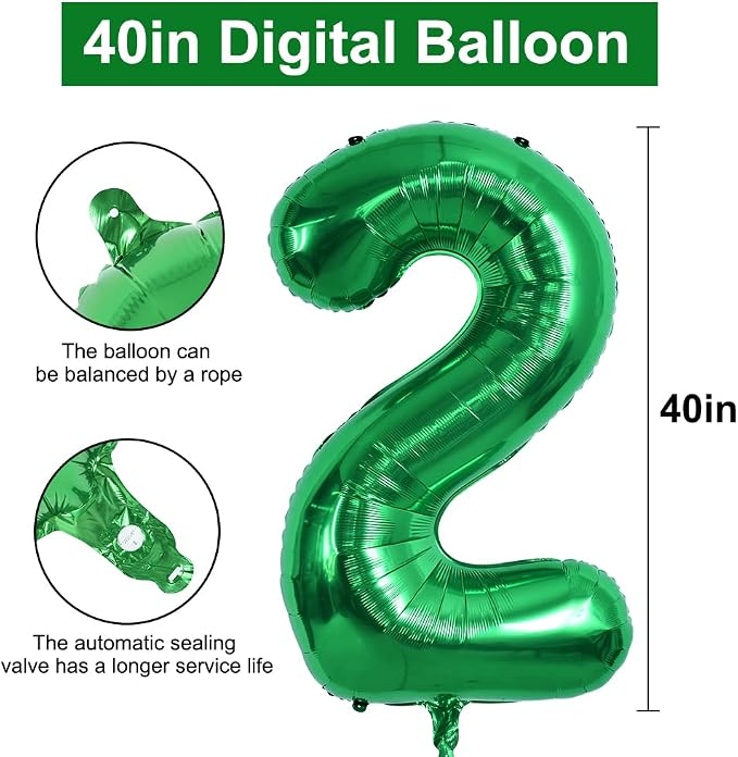TONIFUL Green 40 inch Digital 2 Balloon - Image 2