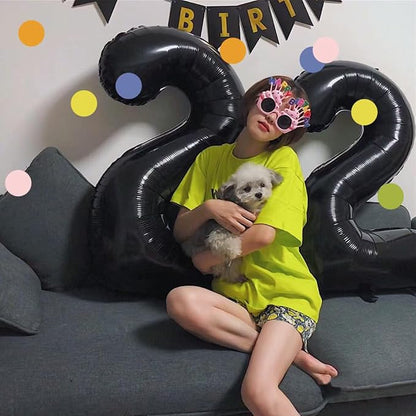 Number Balloons Black 22 Balloon 40 inch - Image 3