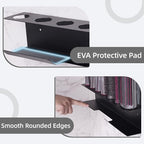 Dyson Airwrap Holder, Aluminum Dyson Airwrap Wall Mount Black with 7 Custom Slots & Cable Hook, Dyson Organizer Wall Mounted for Bathroom BANJEKT