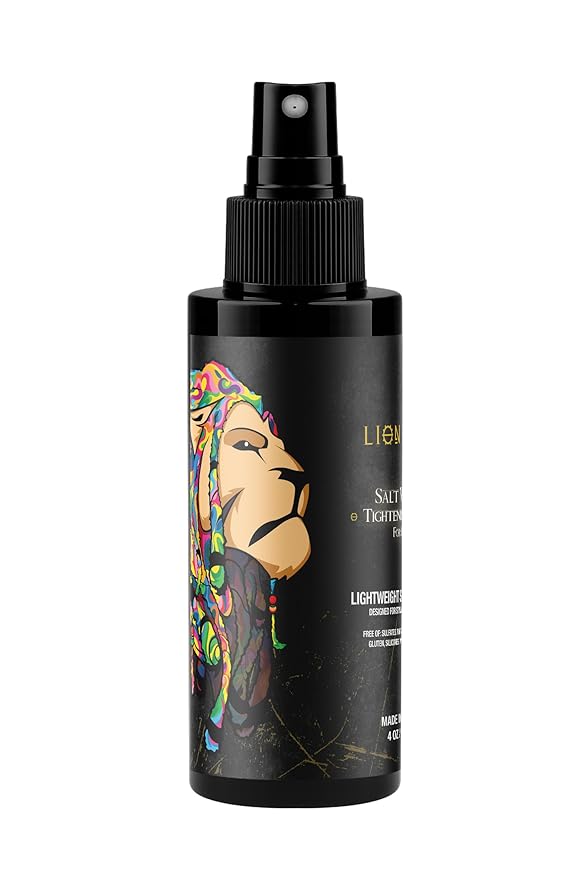 Lion Locs Starter Twist and Lock Spray for New Dreadlocks | Texturizes & Great for Styling - Vegan Sea Salt Mist with Essential Oils & Aloe (4oz)