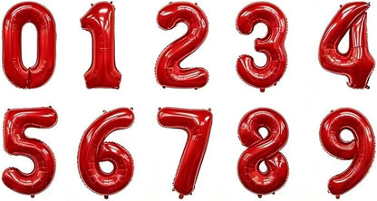 10 Pcs Number 0-9 Balloons 16 Inch Number Mylar Foil Balloons Custom Digital by Unknown