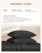 THXSILK 100% Mulberry Silk Pillowcase for Hair and Skin, Both Sides Pure Natural Silk, Ultra-Soft and Breathable Black Zipper Pillowcase, California King Size 20"x40"