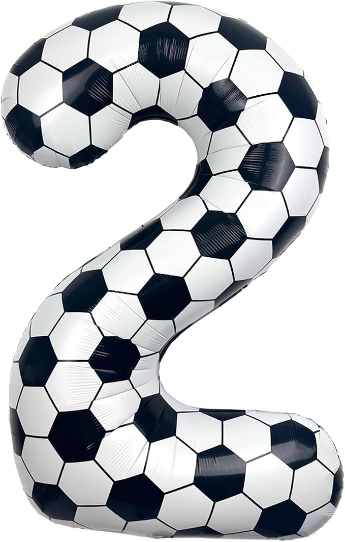 40 Inch Soccer Number 2 Foil Balloon, Soccer Birthday Party Decorations | by Unknown