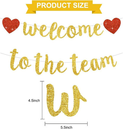 BEISHIDA Welcome to The Team Banner, NO DIY, Office Party Decorations - Image 2