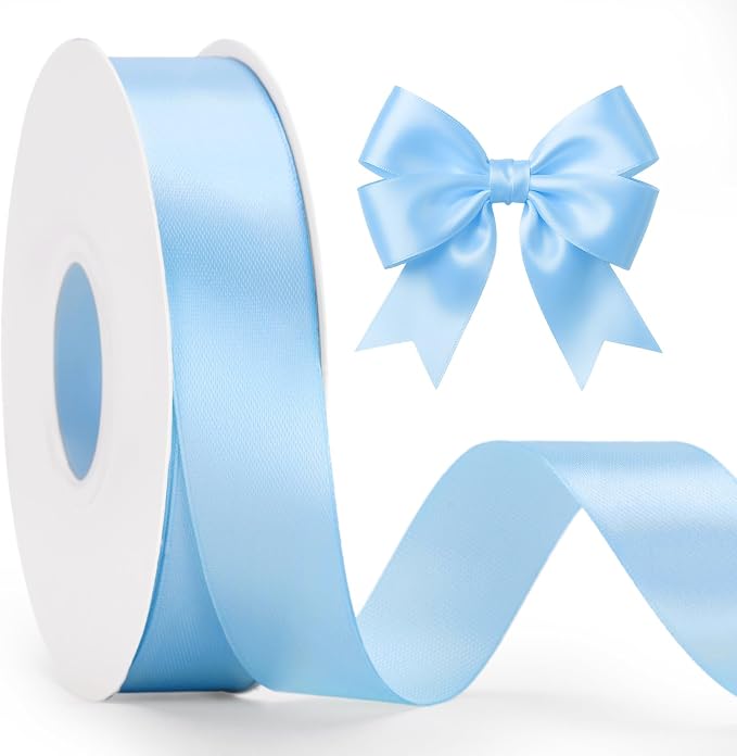 KINGLAKE Light Blue Satin Ribbon by KINGLAKE