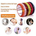 J.CARP 8Pcs Black Hair Ties for Women Girls, Elastics Hair Bands Ponytail Holders, No Damage No Crease Hair Elastics, Perfect for Girls and Women with Thick or Curly Hair