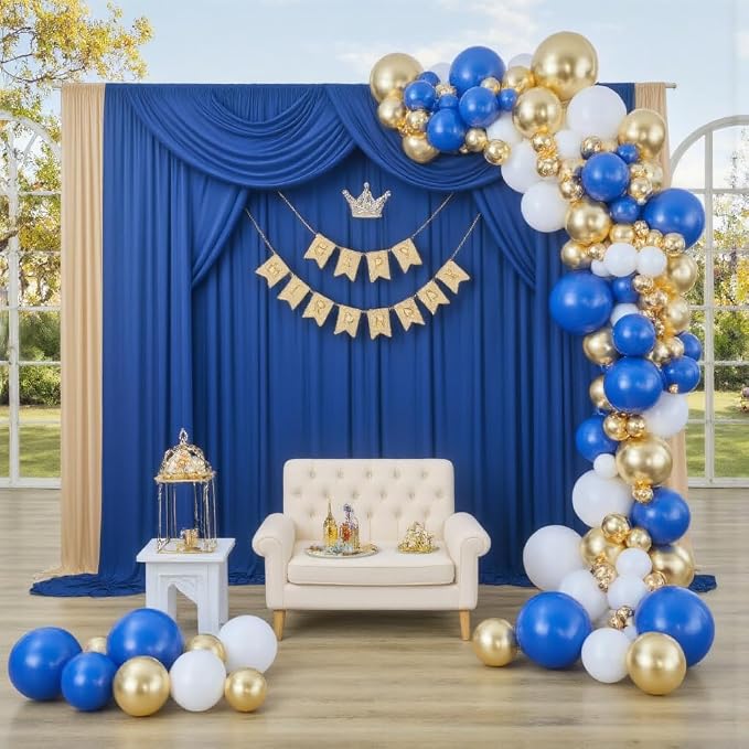 20ft×12ft Royal Blue Backdrop Curtain - Image 9