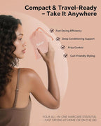 Hair Dryer Bonnet for Women, Large Hooded Attachment for Long Curly Braided Hair, Speeds Up Drying & Deep Conditioning, Fits All Head Sizes, Rose Gold (Extra Large)