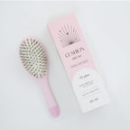 Boar Bristle Hair Brush -boar bristles + nylon pins， Smoothes & Detangles All Hair Types, Hairbrush for Women, Men & Kids, Distributes Oils for Natural Shine & Stimulates Scalp
