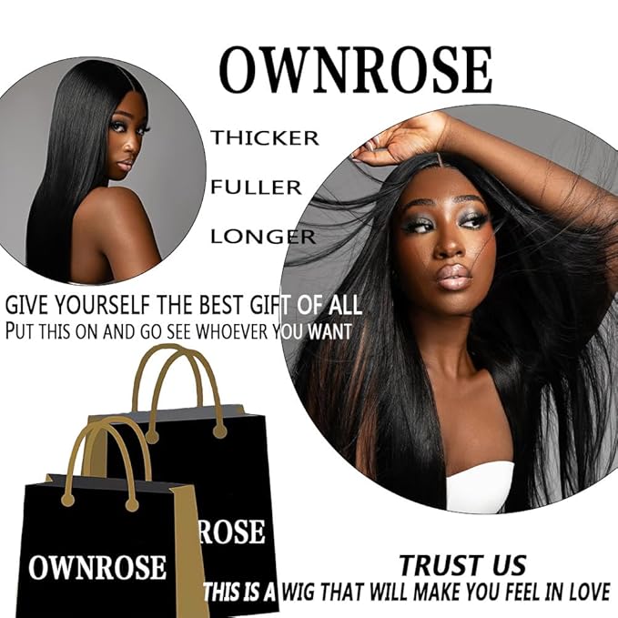 34 Inch 13x6 HD Transparent Straight Lace Front Wigs Human Hair Pre Plucked 200 Density Wigs for Women Gluelsss Wigs Human hair with Baby Hair Human Hair Wig