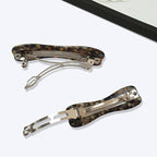 Hair Clips for Women,3.5 Inch Acetate Medium Hair Claw Clips for Women Thin Thick Curly Hair,Strong Hold No Slip Grip,French Classic Multicolor （Dark Brown Tortoiseshell Bow）