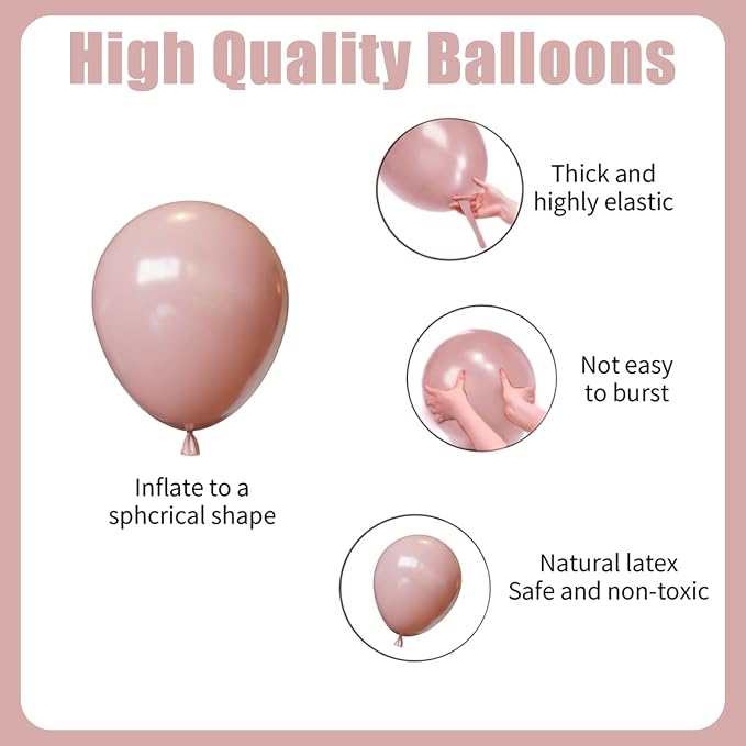 Dusty Pink Balloons Arch Kit, Baby Shower, Gender Reveal, Anniversary - Image 5
